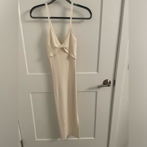 Abercrombie & Fitch Twist-Front Midi Sweater Dress